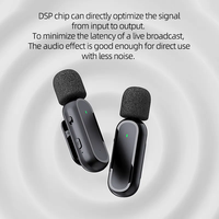 Diskon besar mikrofon Lavalier K61 K60 Mini portabel mikrofon konstruksi logam Audio Video Noise cancelling Rekam pasang nirkabel