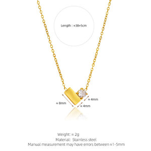 Collar con Colgante de Signo de Interrogación en Acero Inoxidable 316L, Chapado en Oro de 18k, Resistente al Agua y al Deslustre, con Logotipo Personalizado, para Mujer - Product Image 5