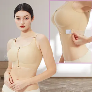 Faja Postoperatoria para Aumento de <span class=keywords><strong>Senos</strong></span>, Top Tipo Vestido con Logotipo Personalizado, Faja Moldeadora Postoperatoria Etapa 1, Sujetador para Mastectomía para Mujer - Product Image 1