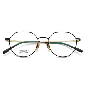 Monturas de Gafas de Titanio, Redondas, Montura Completa, 50 18 145, Ligeras, Unisex, Origen Danyang - Product Image 1