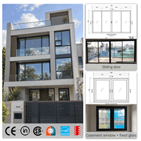 EEOKO États-Unis Projet de rénovation de villa moderne Portes coulissantes en aluminium Fenêtres à battants Vitres fixes et fenêtres suspendues Sur mesure