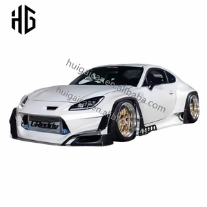 Fibra de vidrio <span class=keywords><strong>Rocket</strong></span> <span class=keywords><strong>Bunny</strong></span> V3 faldas laterales de coche anchas guardabarros Kits de carrocería para GR86 Supra BRZ parachoques trasero maletero GT Spoiler Wing Body Kit - Product Image 2