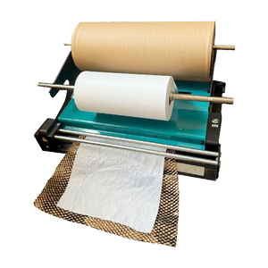 Điện tổ ong giấy Dispenser cho có thể bao bì Kraft Giấy cuộn bọc & Thiết bị cắt cho ván ép - Product Image 1