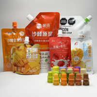 Bouchon à bec verseur anti-déversement en plastique PE/PP, couvercle à vis, couleur personnalisée en usine pour sachets de gelée et de jus