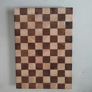 Tabla de Cortar de Madera Maciza Gruesa con Diseño a Cuadros, Tabla de Cortar de Madera de Extremo para Carnicería, Alimentos, Carne, Frutas, Pan, Huesos, Verduras, Tabla de Cocina - Product Image 5
