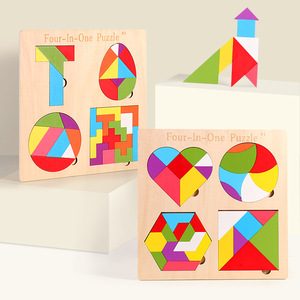 Jouets <span class=keywords><strong>Tangram</strong></span>, puzzles <span class=keywords><strong>Tetris</strong></span> pour enfants, jouets éducatifs basés sur la méthode Montessori conçus pour stimuler le développement cognitif. - Product Image 2