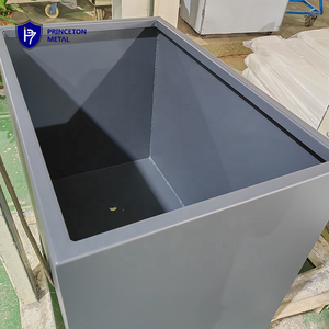 Hiện đại tối giản chống ăn mòn bột tráng hình chữ nhật nhôm trồng hộp cho vườn, Patio và thương mại cảnh quan - Product Image 1