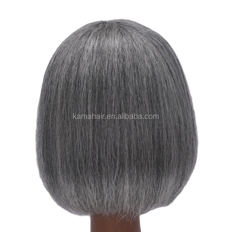 KAMA Romance Allure Straight Bob Wig Brazilian Remy Hair Human Hair Wigs for Women Ombre Color Full Machine Made Wig With Bang Detail Section 9