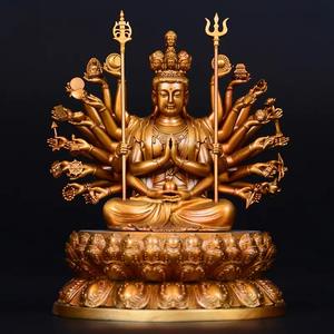 Украшение буддийского храма, тысячная статуя Гуаньинь, традиционная статуя фэн-шуй, латунные бронзовые статуи Будды - Product Image 4