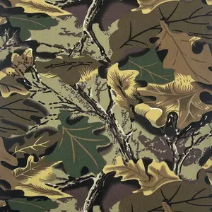 Tela Yilong venta directa de fábrica poliéster algodón TC impermeable Realtree hojas tela de camuflaje para Camping uniforme tiendas de campaña bolsa