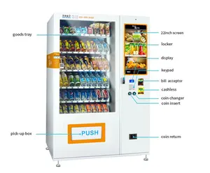 Petit distributeur automatique smart snacks et boissons combo vente de distributeurs automatiques