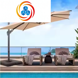 Parasol de plage commercial au design moderne, mobilier d'extérieur imperméable en aluminium pour patio, jardin, bord de piscine, parc, hôtel - Product Image 1