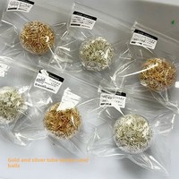 Creative Popping Bead Squishy Fidget Ball Stress-Relief Toy Moldable Gold-Silver Tube Plastic Beads Ages 14+ Unisex DIY Tray JYG