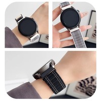 Tali Jam Tangan Pintar Upro Motif Gelombang Nilon Kepang 20mm 22mm dengan Perekat Hook and Loop dan Ujung Datar Sport Loop