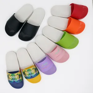 Men Slippers Sandals Customization Logo Slides Casual Fashion Slides Custom Logo Flip Flops For Men