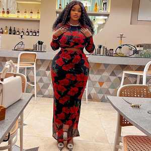 Abito Stile Principessa con Maniche Lunghe e Vita Segnata, Gonna Corta Autunnale Rossa, Pullover Elegante per il Lavoro - Product Image 3