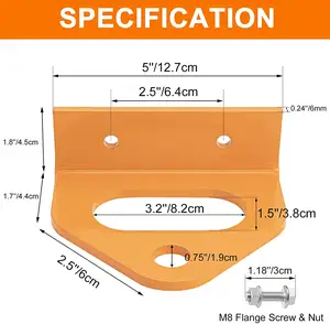 RTS — accessoires de moto robustes, trou central de 2.5 pouces, trou de broche de 3/4 pouces, Orange Zero tour, remorque avant-automne