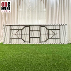 Factory Sale <b>Outdoor</b> Furniture White Waterproof Rectangular Portable Folding <b>Plastic</b> HDPE Garden Camping <b>Tables</b> for Events YT-T4 - Product Image 4