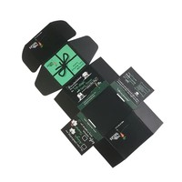 Cajas de embalaje resistentes personalizadas para gorras snapback con barnizado cosmético y embalaje de papel con impresión de puntos blancos, caja negra para difusor de varillas.
