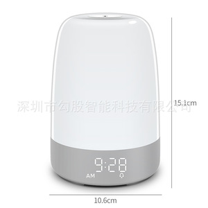 Sunrise Wake Up <b>Light</b> 7 Color Tap Control Night <b>Light</b> Bedroom Ambient Lamp With Alarm Clock USB Powered - Product Image 4