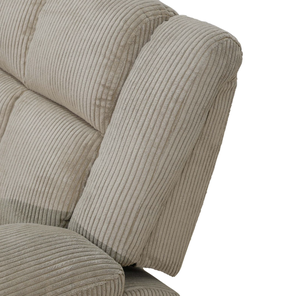 Ensemble de canapés inclinables 3 places en velours côtelé beige pour salon - Product Image 2