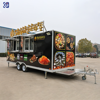 Camión de Comida Móvil, Remolque de Comida para Pizza y Café, Cocina Móvil Totalmente Equipada, Remolque de Comida para Catering Aprobado por el DOT