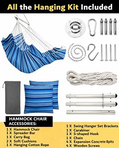 <span class=keywords><strong>Chaise</strong></span> suspendue en <span class=keywords><strong>hamac</strong></span>, grande <span class=keywords><strong>chaise</strong></span> balançoire <span class=keywords><strong>avec</strong></span> <span class=keywords><strong>repose</strong></span>-pieds et accessoires, capacité maximale de 500 lb, barre de support en acier <span class=keywords><strong>avec</strong></span> antidérapants, intérieur/extérieur - Product Image 3