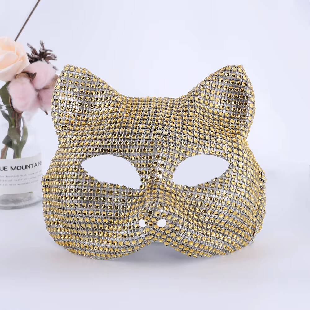 The model six cat girl mask is gold