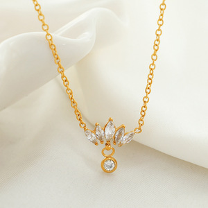 Collar de Mujer con Colgante de Borla con Incrustaciones de Circonio, Estilo Francés y Hong Kong, Brillante, Joyería de Lujo Ligero para Uso Diario - Product Image 3