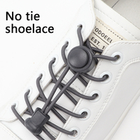 Lacets élastiques ronds en polyester personnalisés pour enfants, sans nœuds, avec verrous, lacets élastiques en caoutchouc sans nœuds