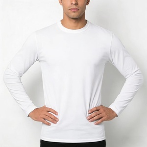 Camisetas de Manga Larga para Hombre de Talla Grande, Alta Calidad, Logotipo Personalizado, 180 Gramos de Peso de Tela, Diseño en Blanco, Venta al Por Mayor - Product Image 5