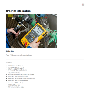 Calibrador de Procesos 753 con Medición de 300V y 110mA, 8 Horas de Duración de Batería, Módulo - Product Image 4