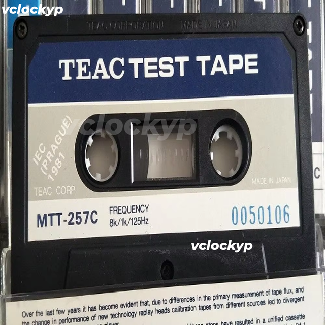 1PC TEAC MTT-257C FREQUENCY 8K/1K/125HZ TEST TAPE Nice