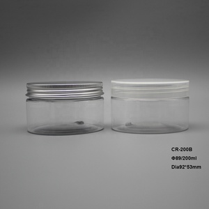 200ml clair solide couleur large bouche ronde POUR ANIMAUX DE COMPAGNIE en plastique cosmétique pot de <span class=keywords><strong>cr</strong></span>ème pour le corps et récipient en plastique blanc PP bouchon à vis - Product Image 4