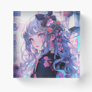 Bloc acrylique artistique pour collection de <span class=keywords><strong>fans</strong></span> d'anime, vente en gros OEM, briques acryliques personnalisées pour dessins animés, cadeau d'affaires, clip - Product Image 2