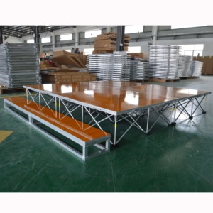 Aluminum <b>wooden</b> portable staging mobile event stage - Product Image 1
