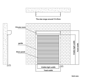 Portes de <span class=keywords><strong>garage</strong></span> verticales automatiques au design moderne en alliage d'aluminium avec <span class=keywords><strong>isolation</strong></span> <span class=keywords><strong>thermique</strong></span>, surface finie, double commande électrique pour entrepôt - Product Image 4