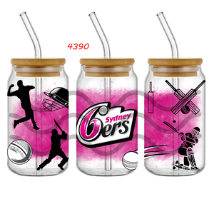 Transferts pour gobelets Big Bash League BBL Designs Uv Dtf, 16 oz, 20 oz, livraison gratuite, faciles à appliquer - Product Image 6