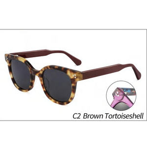 DOISYER New <span class=keywords><strong>Promo</strong></span> Beach Custom Logo Designer Sonnenbrille Hochwertige Luxus polarisierte Schattierungen Retro Acetat Sonnenbrille Frauen - Product Image 3