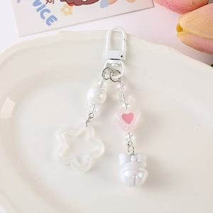 Creative Hollow Star Acrylic Plastic Keychain Cute Charm <b>Key</b> Ring Handbag <b>Lanyard</b> Accessories Car Hanging Trinket - Product Image 2