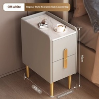 Table de chevet intelligente moderne avec chargeur sans fil, lumière ambiante LED, 2 tiroirs, table de chevet pour chambre à coucher, maison, appartement