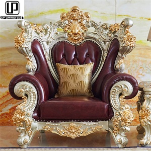 Private Custom Hand-Carved Mahogany Pattern Imperial Velvet <strong>Violino</strong> Brown Leather Elegant <strong>Sofa</strong> - Product Image 3