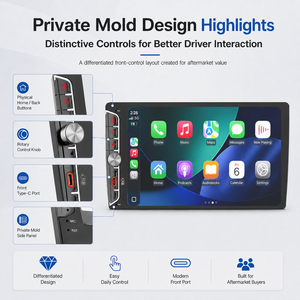 Autoradio Android FYDZ sans fil avec <span class=keywords><strong>CarPlay</strong></span> et Android Auto, écran IPS 9 pouces avec boutons physiques, Type-<span class=keywords><strong>C</strong></span>, OEM d'usine - Product Image 5