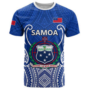 T-shirt essentiel personnalisé Samoa HRPP pour supporters, T-shirt unisexe décontracté respirant à manches courtes avec motif Samoa et col rond - Product Image 3