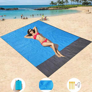 เสื่อชายหาดกันน้ำขนาดใหญ่พิเศษ - เสื่อปิกนิกกลางแจ้งน้ำหนักเบา แห้งเร็ว ทนความร้อน สำหรับการเดินทาง - Product Image 1