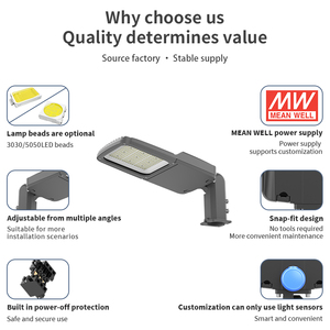 Personalizzato 50W 100W 150W 200W lampione stradale esterno impermeabile Ip66 alloggiamento pressofuso <span class=keywords><strong>Led</strong></span> lampione stradale Ac - Product Image 6