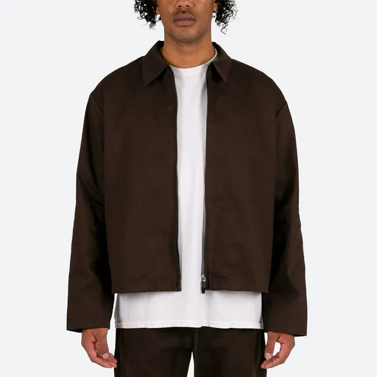 2022 OEM custom logo mens relaxed fit twill cotton work jacket men