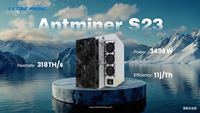 Antminer S23 318T 3498W ASIC Bitcoin Miner SHA-256 11J/T Baru, Mesin Penambangan BTC Efisiensi Tinggi Berpendingin Udara untuk Pertanian