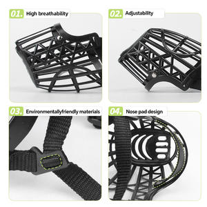 Muselière pour chien XL robuste en caoutchouc et nylon, panier pour chiens agressifs, grande race, résistante aux morsures, résistante aux mâchouillements, équipement d'entraînement pour animaux de compagnie - Product Image 4