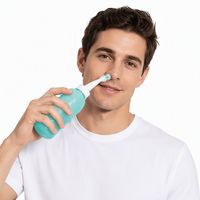 Brosse de bain portable en plastique à long manche pour nettoyage des hanches sans se pencher, outil d'assistance pour les toilettes, rinçateur périnéal, ensemble de trois pièces